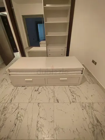 Ikea brimness Day bed frame with 2 big storage drawers underneath and with 2 Ikea mattresses