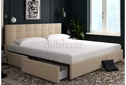Elegant beautiful 180*200king size bed with 4 drawers