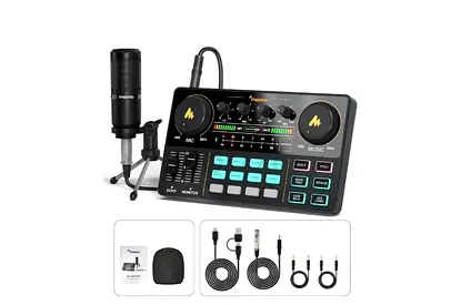 Audio Mixer with Condenser Microphone