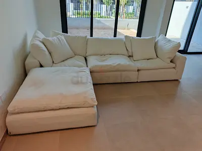 Marina home feather 🪶 filled modular sofa with ottoman