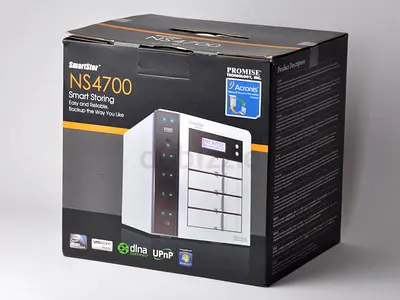 Brand New Box Pack Promise Technolo SmartStor NS4700 RAID 4-Bay NAS Server