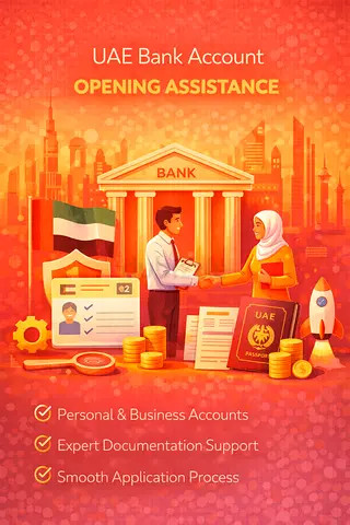 Complete support for opening personal and business bank accounts in the UAE with expert guidance