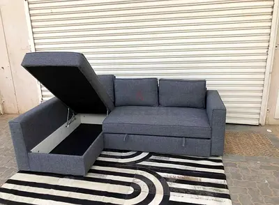 Ikea L Shape Sofa cum bed with big storage in L