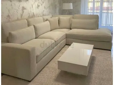 Beige colour 5 seater L shape Sofa