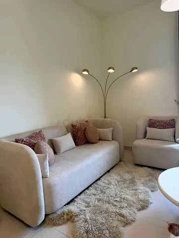 Stylish Couch and Armchair Set with Cozy Textures