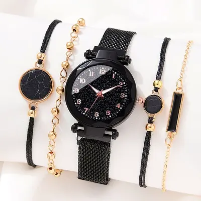 Luxury Women’s Magnetic Starry Sky Watch – Fashion Quartz Ladies Wristwatch, Elegant Female Clock