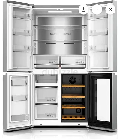 Hoover 755L Cross Door Refrigerator Inverter with Beverage Cooler