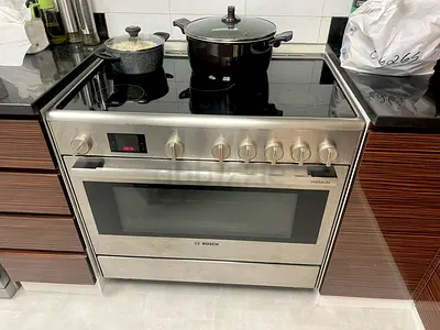 Free delivery Bosch # 6 Stainless Steel electric Cooking Range with dual fan 90 cm