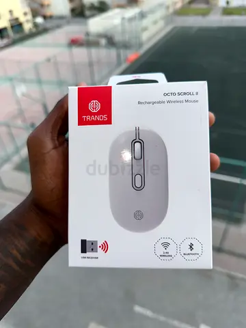 Trands Rechargeable Wireless Mouse – Bluetooth + USB Receiver – Like New