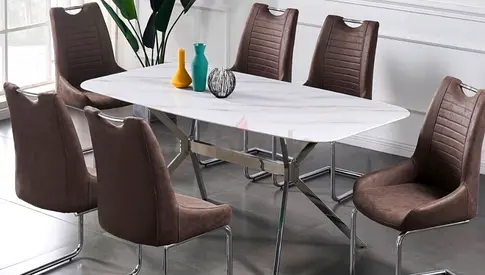 Modern Dining Table Set with Stylish Chairs
