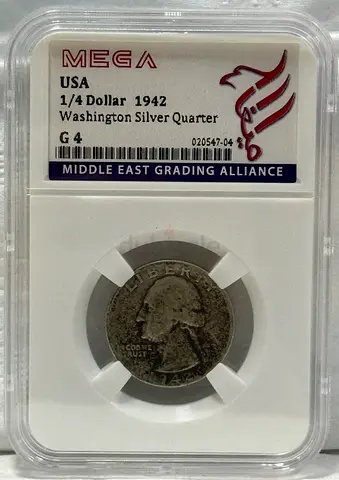 USA 1/4 dollar coin 1942 70 AED