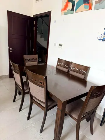 Solid Wood Dining Set with Comfortable Chairs