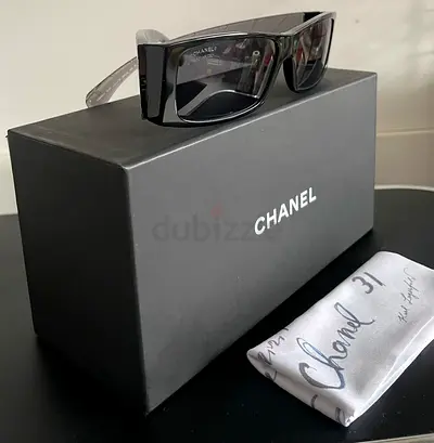Chanel Black Rectangle Sunglasses