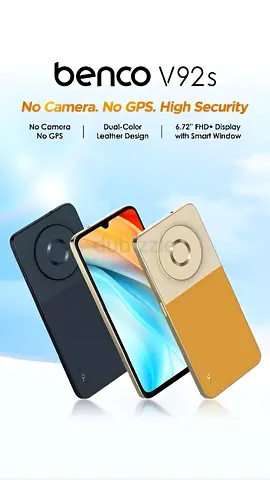Benco V92s - NO CAMERA AND GPS Secure Smartphone with Dual-Color Design