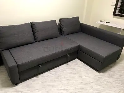 Modern Grey Sectional Sofa bed with storage