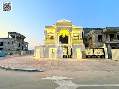 فيلا كورنر حديثة فاخرة للغاية بواجهة حجر كاملة وداخلية فاخرة للغاية مع تشطيبات فندقية فاخرة للغاية، شاملة رسوم التسجيل والملكية