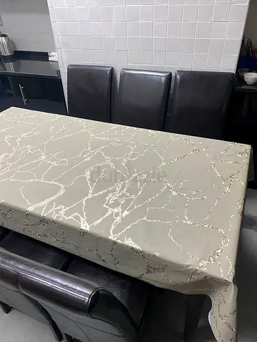 Dining Table with Leather Chairs