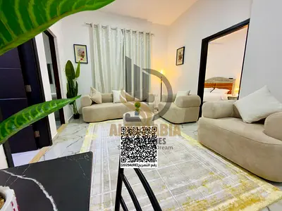 شقة مفروشة غرفة وصالة للإيجار الشهري في الراشدية 3 بعجمان مقابل حديقة الراشدية للسيدات وقريبة من الكورنيش