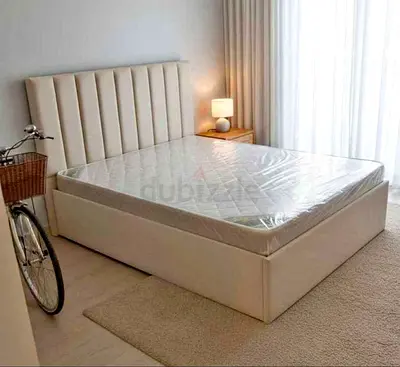 Modern White Bed with Storage
