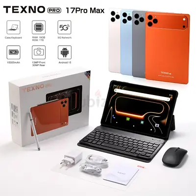 TEXNO PRO 17Pro Max Tablet with Accessories