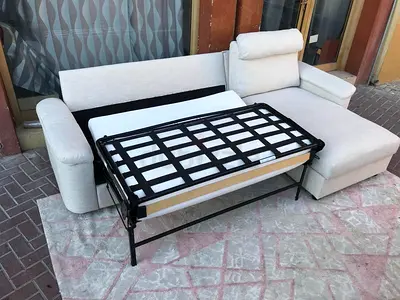 Pull out lidhult L shape sofa bed with mattress