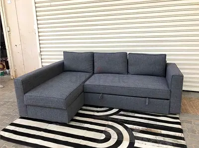 Ikea L Shape Sofa cum bed with big storage in L