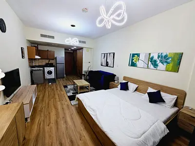 Newly Furnished Studio || Amazing Lake and Pool View || Wooden Flooring Apartment || Near Me'aisem City Centre
