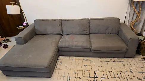 L-shape Cushioned Sofa (Home Centre)