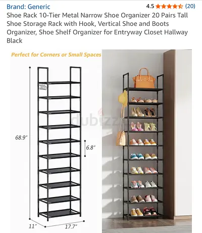 Shoe shelf storage