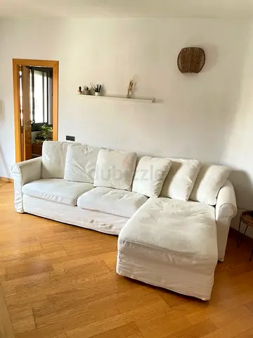 Pull out white Gronlid L shape sofa bed