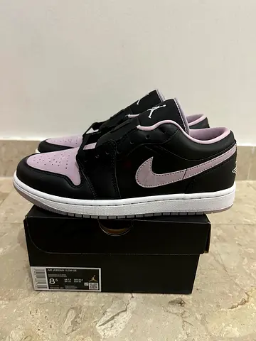 Air Jordan 1 Low Black Iced Lilac Size 8.5US