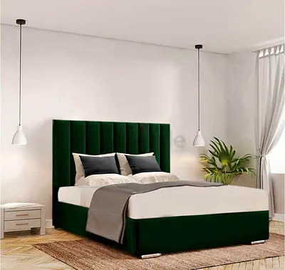 Stylish Green Bed with Modern Design with Storage Brand New
