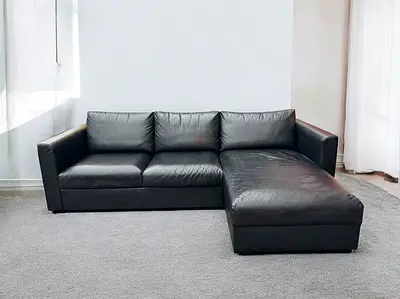 Ikea leather Sofa bed with mattress
