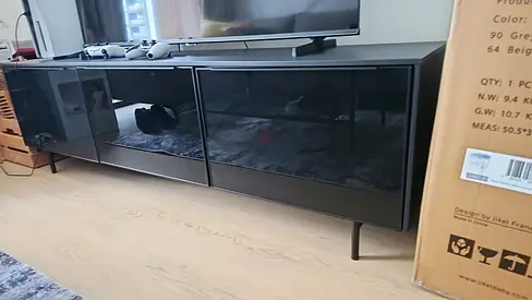 Modern Black Entertainment Center