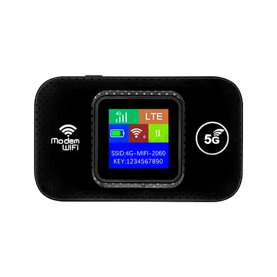 LTE LCD 5G Pocket WiFi Router – 300Mbps Speed, SIM Card Slot, 3000mAh Battery,