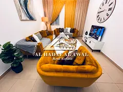Two bedrooms and a living room in Al Taawun, directly next to the Dubai exit. Master bedroom, 2 bath