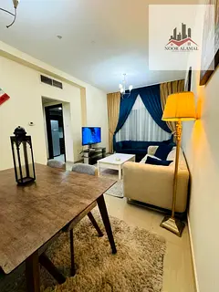 Sharjah - Al Taawun - Super Deluxe One-Bedroom Apartment with a spacious living room, fully equipped