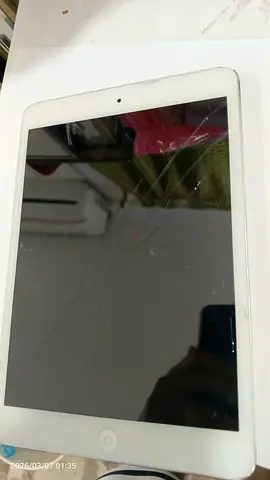 Apple iPad mini (1st Gen) - Silver - Screen Cracked but WORKS