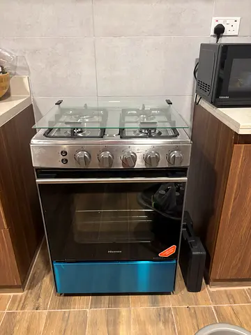 60 Cm Freestanding Gas Cooker And 4 Burners, Cast Iron Pan Support,