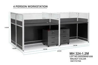 4-Person Workstation Desk
