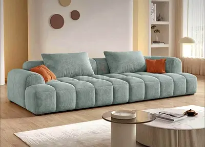 Stylish Modern Sofa in Soft Fabric