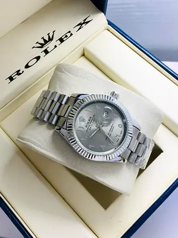 Rolex Datejust 41 – Silver Arabic Dial – Fluted Bezel