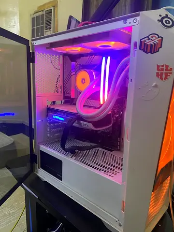 White RGB Gaming PC – i5-14600KF / RTX 4060 Ti / 32GB DDR5 / Liquid Cooling