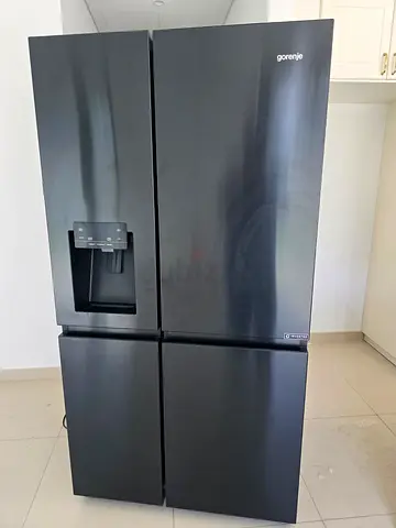 Gorenje Black Side-by-Side Refrigerator latest model with water dispenser and ice maker.