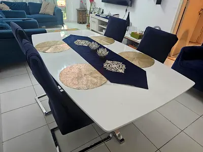 6 Seater Stylish Modern Dining Table with Elegant finish ( Without Chairs ) Pickup only