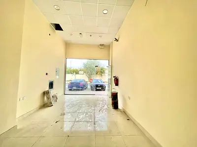 Brand new shop front of Road with water concation