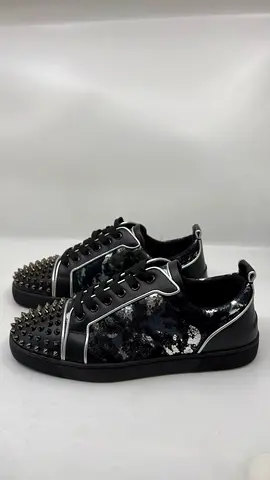 Christian Louboutin Spike Low-top Sneakers in Calf Leather - Size 42
