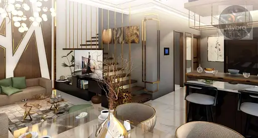 غرفة نوم واحدة مفروشة | Samana Waves JVC | إطلالات على المسبح والمدينة