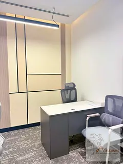 Corporate Offices with Elegant Reception &amp; Lounge Area | Near METRO- HealthCare &amp; WAFI MALL 