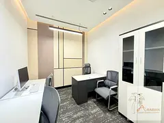 Corporate Offices with Elegant Reception &amp; Lounge Area | Near METRO- HealthCare &amp; WAFI MALL 